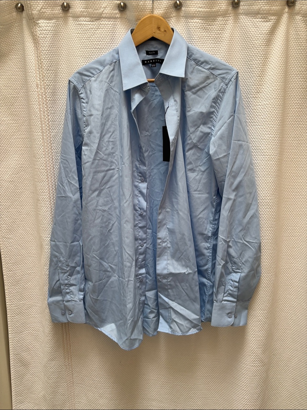 Classic Light Blue Dress Shirt with Point Collar